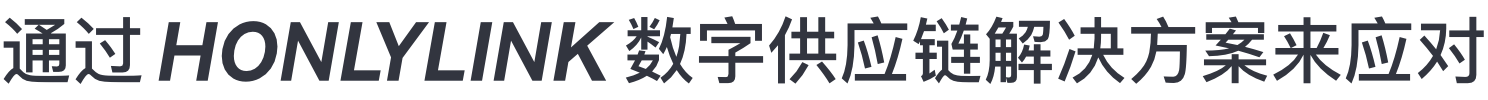 通过HONLYLINK数字供应链解决方案来应对